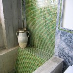 bagno mosaico verde